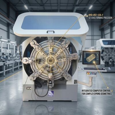 CNC Control Spring Bending Machine 12 Axis With Flexible Safety Cutter