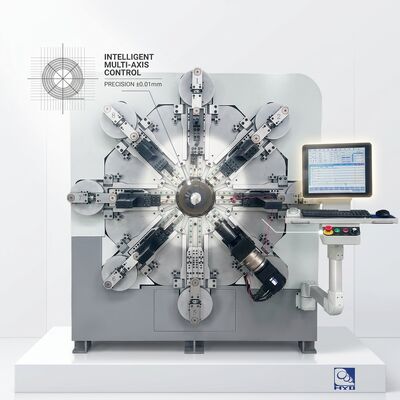 2.0-6.0mm Camless Wire Bending Equipment , 12 Axis Automatic Spring Coiling Machine 